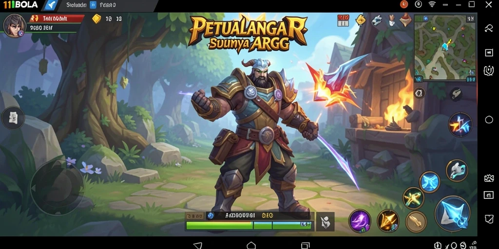 Tangkapan layar gameplay menakjubkan dari 11BOLA menunjukkan aksi pertarungan yang intens.