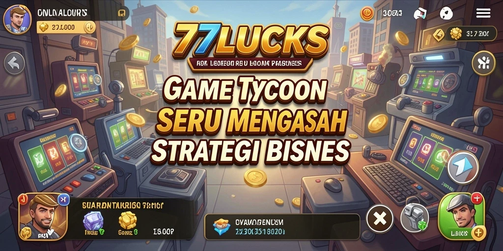 Screenshot menunjukkan suasana intens dalam permainan Tycoon 77LUCKS.