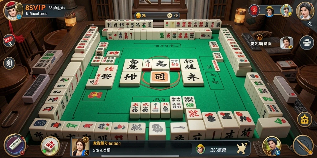 Tampilan gameplay Mahjong yang menarik dan menantang di 8SVIP.