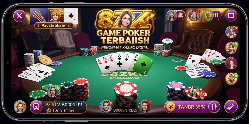 Gameplay seru dalam aplikasi Poker 8ZK yang menampilkan momen mendebarkan.
