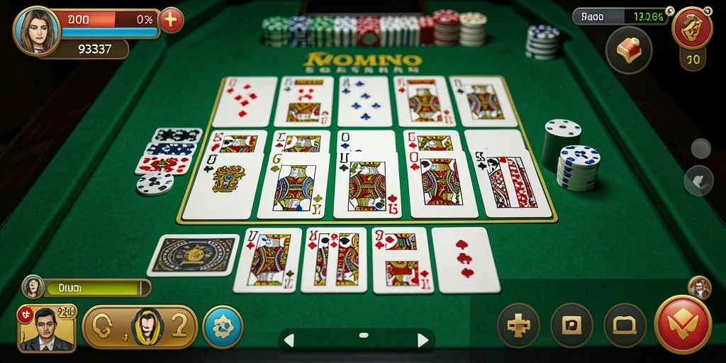 Tampilan permainan Domino yang seru dan interaktif di 93337.