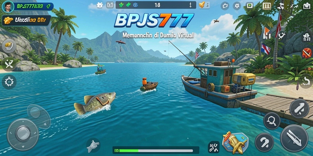 Gameplay menarik dan realistis dari BPJS777 saat memancing ikan.