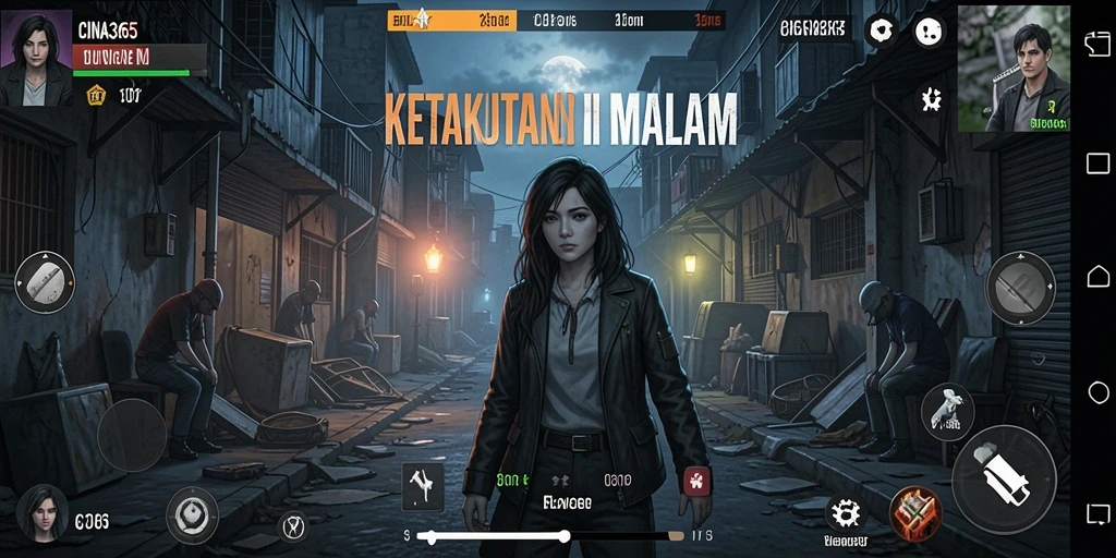 Gameplay menegangkan CINA365 dengan suasana horor mendalam.