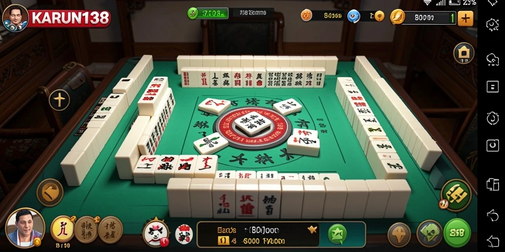 Screenshot gameplay KARUN138 yang menunjukkan tantangan Mahjong yang seru.