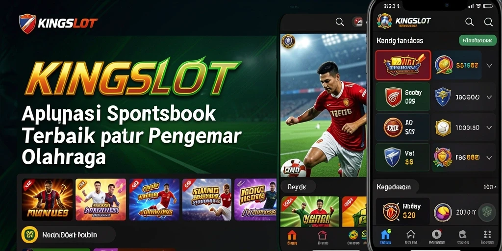 Screenshot utama KINGSLOT yang menampilkan aksi taruhan olahraga.