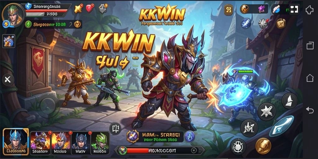 Screenshot menunjukkan aksi pertempuran epik dalam KKWIN.