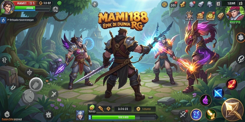 Screenshot MAMI188 menampilkan aksi seru dalam permainan RPG.