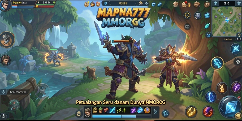 Tangkapan layar menunjukkan aksi seru dalam game MMORPG.