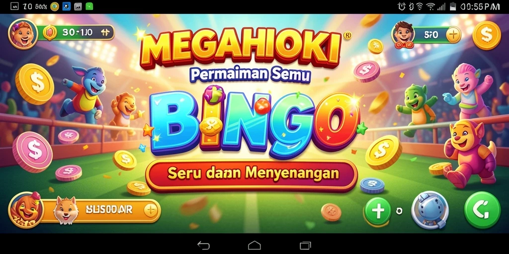 Tampilan gameplay MEGAHOKI yang seru dan interaktif.