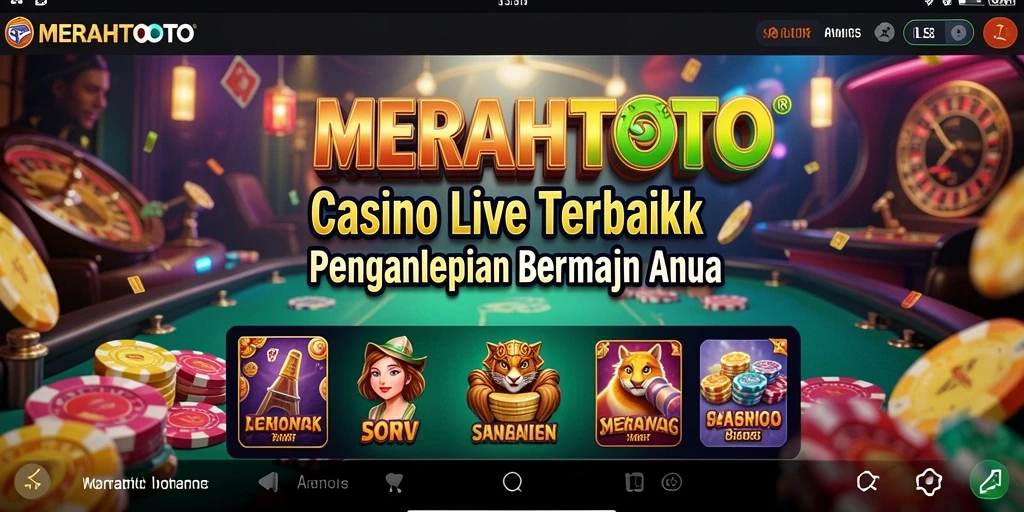 Tampilan gameplay Live Casino yang menarik dan interaktif di MERAHTOTO.
