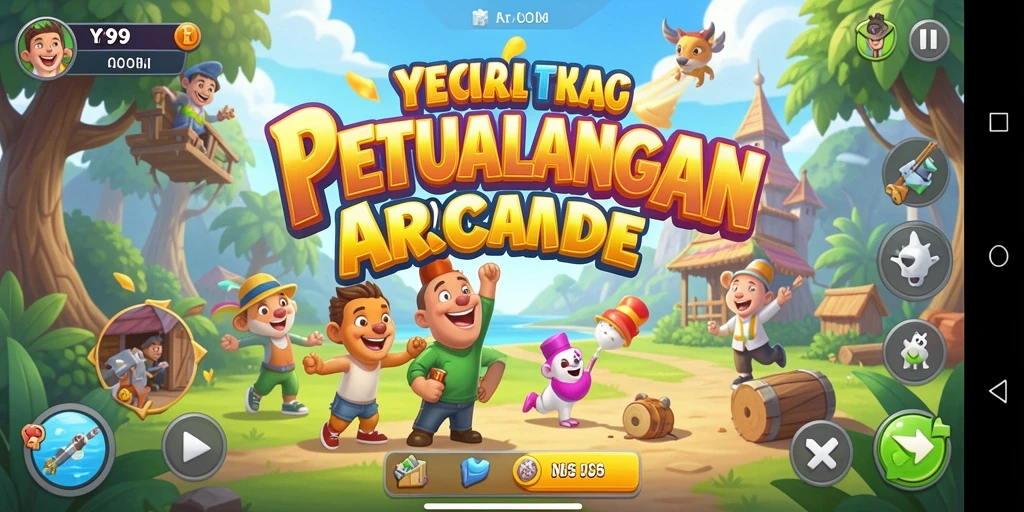 Tangkapan layar Y89 menunjukkan gameplay penuh aksi di dunia arcade.